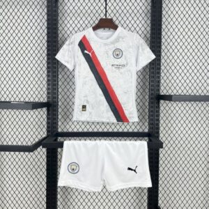 Conjunto Niño Manchester City temporada 25/26 Segunda equipación