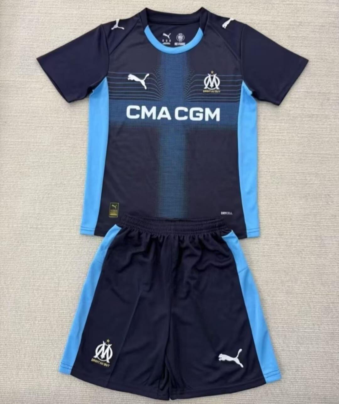 Conjunto Niño Marsella temporada 25/26 Segunda equipación