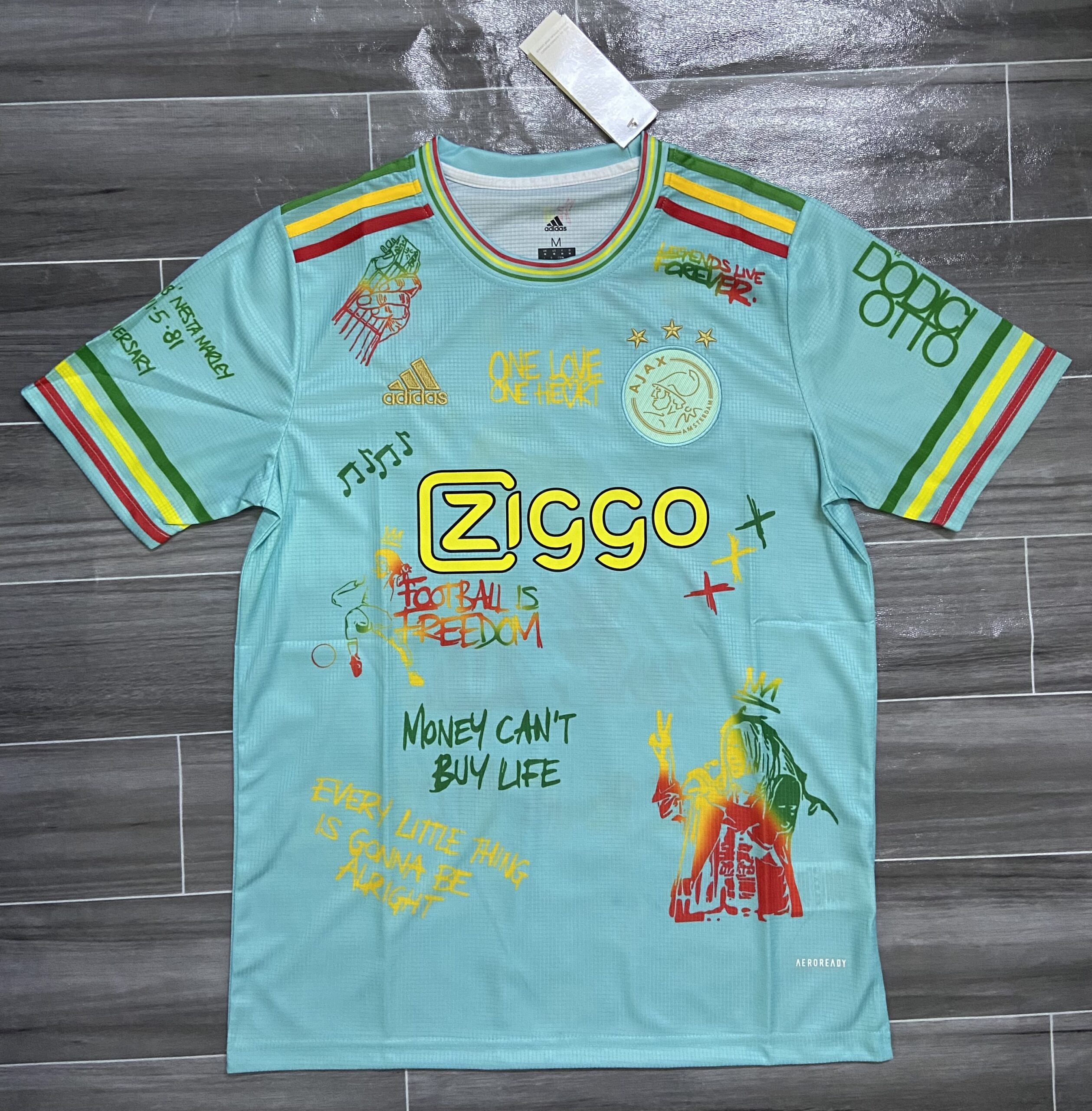 Camiseta Especial Ajax Bob Marley azul