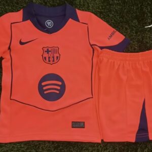 Conjunto Niño Barcelona temporada 25/26 Tercera equipación